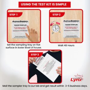 EPA-Approved Radon Gas Detector Test Kit for Home, Lab Fee Included - 48-Hour Short Term Radon Testing with Results in 3-5 Days - Just Expose, Apply Postage + Mail, and Get Results