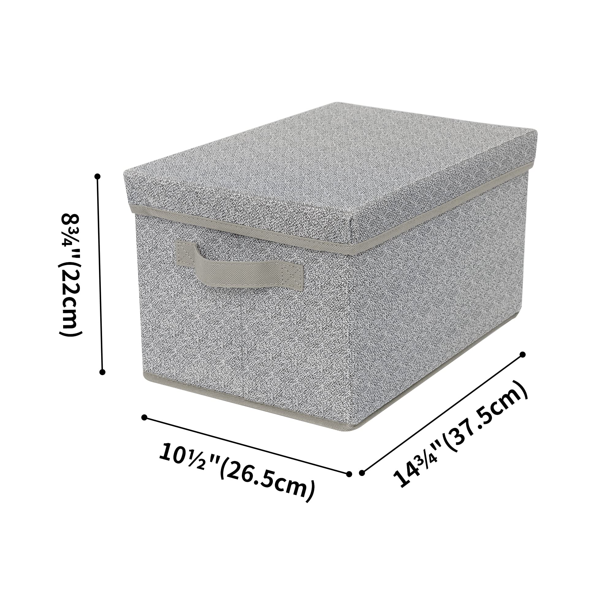 GRANNY SAYS Bundle of 3-Pack Lidded Closet Storage Bins & 3-Pack Rectangle Storage Bins with Lids