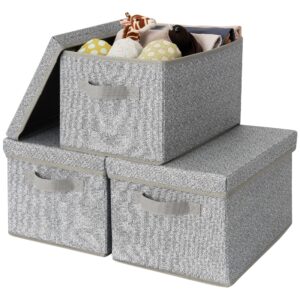 GRANNY SAYS Bundle of 3-Pack Lidded Closet Storage Bins & 3-Pack Rectangle Storage Bins with Lids