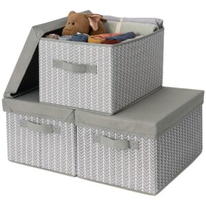 GRANNY SAYS Bundle of 3-Pack Lidded Closet Storage Bins & 3-Pack Rectangle Storage Bins with Lids