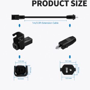 J-ZMQER 3ft Extension 2-Pin Sofa Recliner DC Output Cable Power Cord Compatible with Okin Limoss SP2-B1 SP2-A1 Lift Chair Transformer