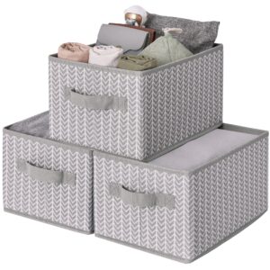 GRANNY SAYS Bundle of 3-Pack Shelf Storage Baskets & 1-Pack Closet Hanging Storage Shelves