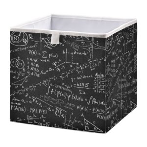 kigai math formula doodle storage basket,collapsible cube storage bin for organizing storage bedroom home decor closet shelf office,11.02x11.02x11.02 inch