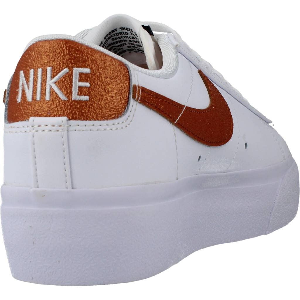 Nike Blazer 77 Platform Womens White Metallic Copper Size 8.5