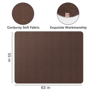 Office Hardwood Floor Chair Mat - Computer Chair Mat for Hardwood Floors, Pad for Hardwood and Tile Floors, Large Anti-Slip Home Desk Chair Mat, Easy Clean, NOT for Carpets, 55" X 63" Black