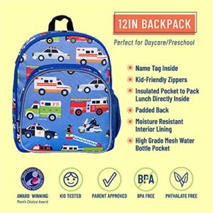 Wildkin 12 Inch Backpack Bundle with 14 Ounce Steel Reusable Water Bottle (Heroes)