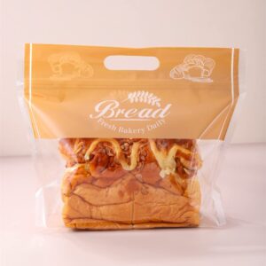 lesibag - 50 packs bread bags to keep bread fresh, zippered food bag for homemade bread loaf, freezer bread storage bag, reusable food storage bag