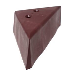 JSP Manufacturing 3" Triangle Plastic Furniture Brown Corner Legs - Sofa Couch Chair Ottoman (1 Leg)