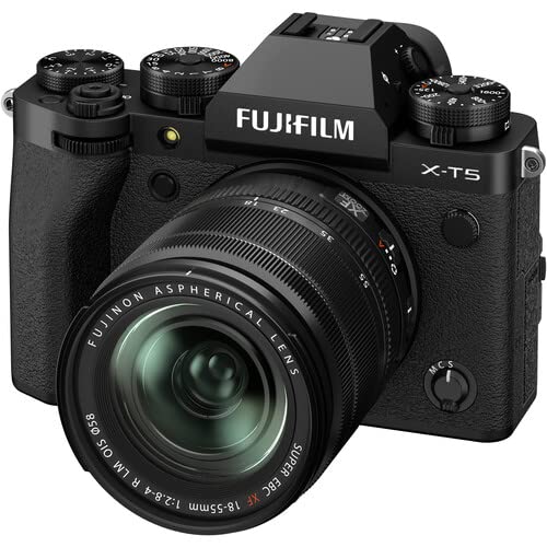 FUJIFILM X-T5 Mirrorless Camera with 18-55mm Lens (Black) Bundle with Extra Battery & Charger Kit, Tripod, Backpack, & More (14 Items) | USA Authorised with Fujifilm Warranty | Fuji xt5