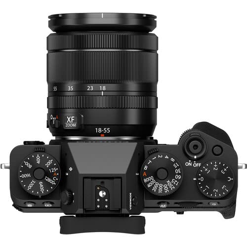 FUJIFILM X-T5 Mirrorless Camera with 18-55mm Lens (Black) Bundle with Extra Battery & Charger Kit, Tripod, Backpack, & More (14 Items) | USA Authorised with Fujifilm Warranty | Fuji xt5
