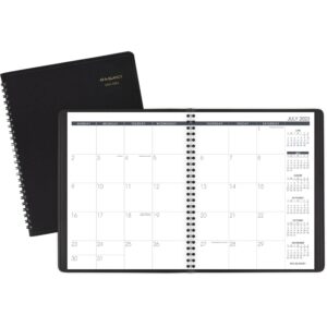 AT-A-GLANCE 2023-2024 Academic Planner, Monthly Appointment Book, 7" x 8-3/4", Medium, Pocket, Flexible Cover, Black (7012705)