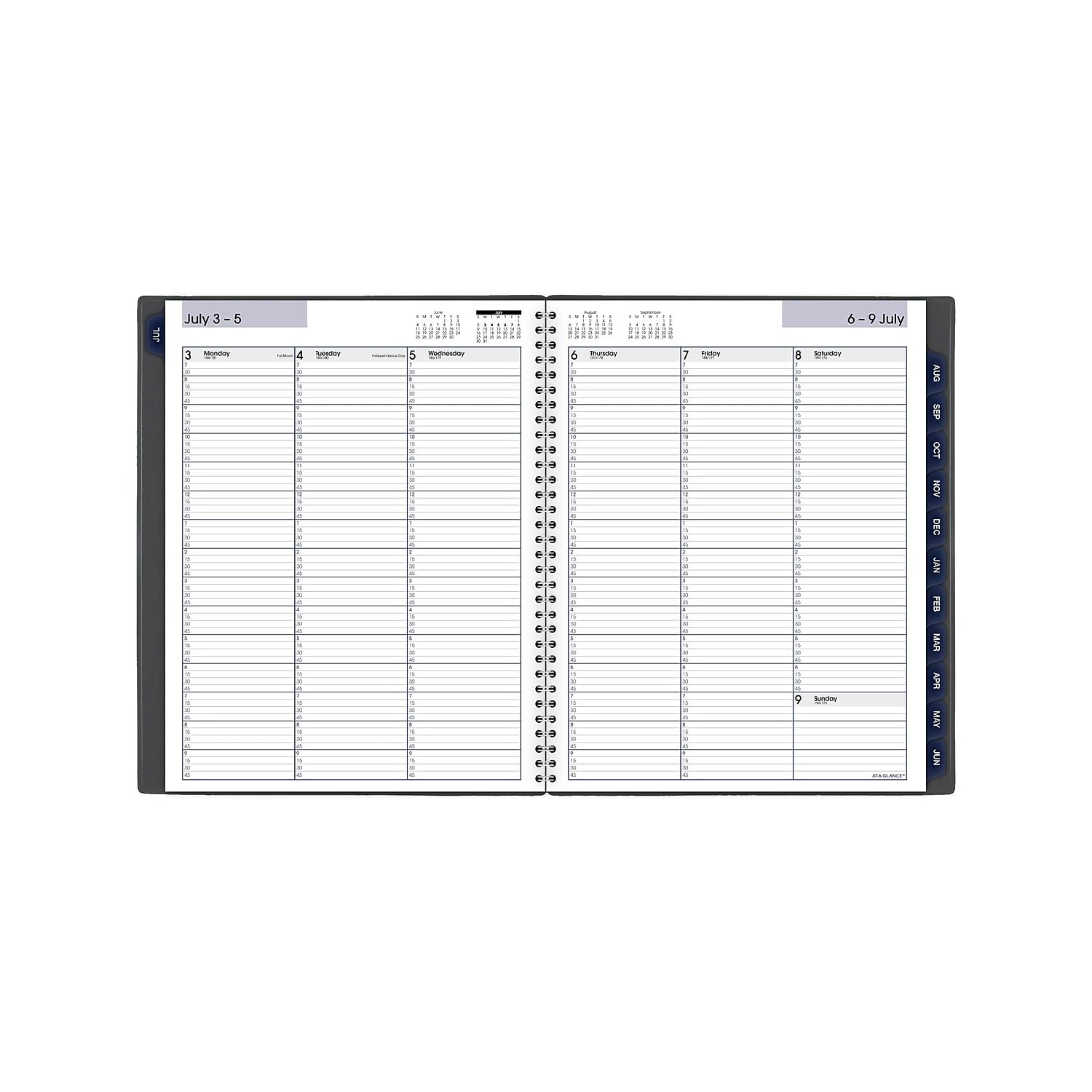 AT-A-GLANCE 2023-2024 Planner, Weekly & Monthly Academic Appointment Book, 8-1/2" x 11", Large, DayMinder, Charcoal (AYC52045)(July 2023-June 2024)