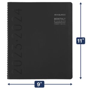 AT-A-GLANCE 2023-2024 Planner, Monthly Academic, 9" x 11", Large, Contempo, Black (70074X05)