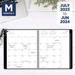 AT-A-GLANCE 2023-2024 Planner, Monthly Academic, 9" x 11", Large, Contempo, Black (70074X05)