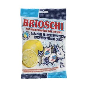 brioschi lemon flavored effervescent fizzy digestive italian candies (5.29 oz)