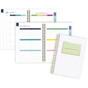 AT-A-GLANCE 2023-2024 Academic Planner, Simplified by Emily Ley, Weekly & Monthly, 5-1/2" x 8-1/2", Small, Monthly Tabs, Flexible Cover, Customizable, Carolina Stripe (EL11-201A)