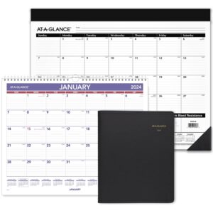 AT-A-GLANCE 2023-2024 Academic Pocket Calendar, Monthly Planner, 3-1/2" x 6", Flexible Cover, DayMinder, Black (AY5300)