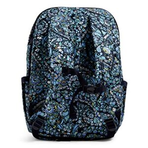 Vera Bradley Women's Cotton Large Travel Backpack Travel Bag, Dreamer Paisley - Recycled Cotton, One Size