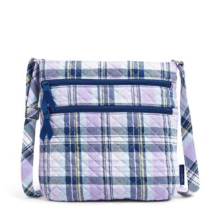 vera bradley women's cotton triple zip hipster crossbody purse, summer stars - recycled cotton, one size