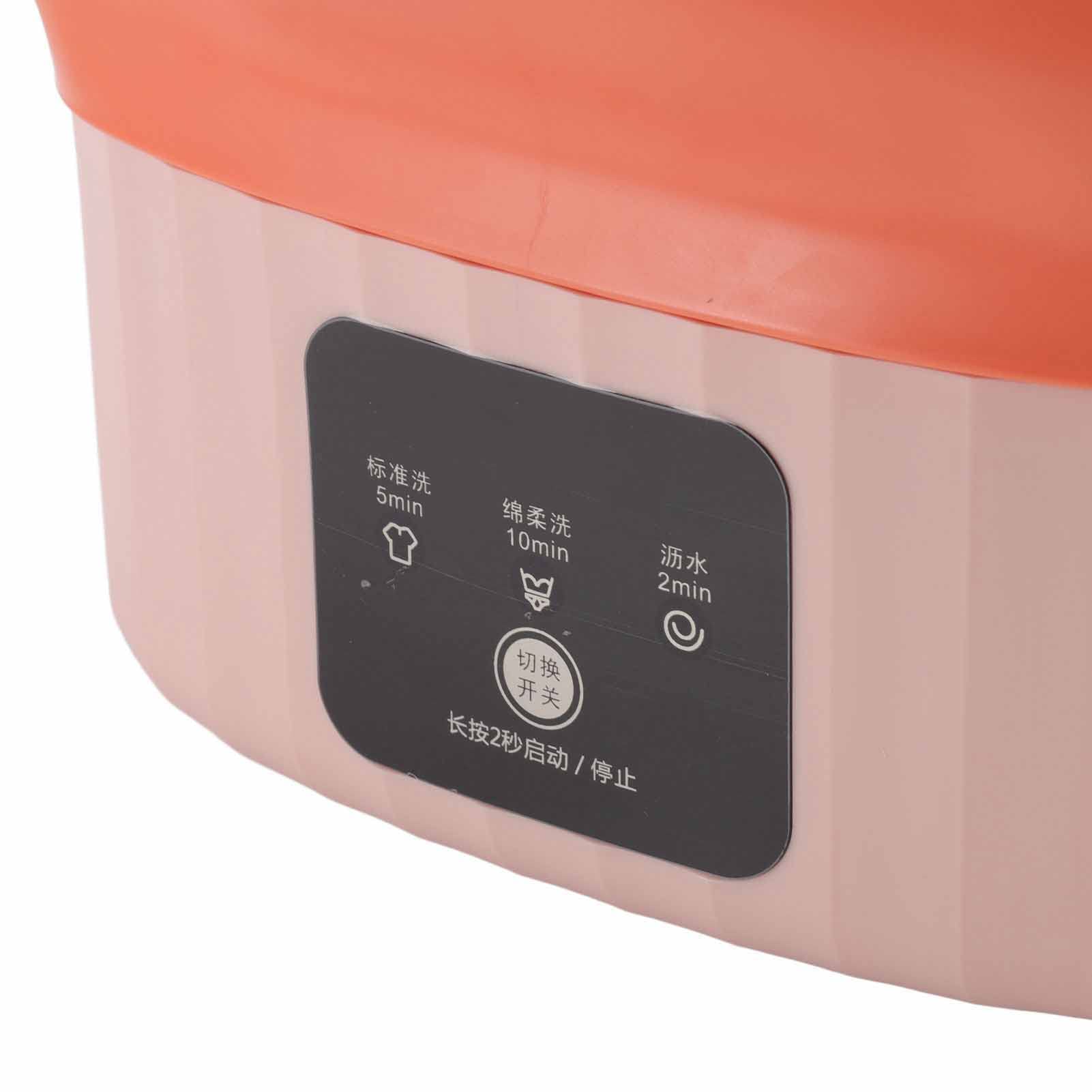 Portable Washing Machine, 6L Foldable Mini Small Portable Washer Washing Machine with Basket for Baby Clothes, Underwear or Small Items, Mini Washing Machine for Apartment Travel, Best Gift (Pink)