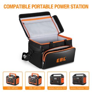 EBL Fireproof and Waterproof Document Bag Compatible with Portable Power Station 300W/500W/1000W/2000W, Home Basic Batteries AA AAA C D Battery and More