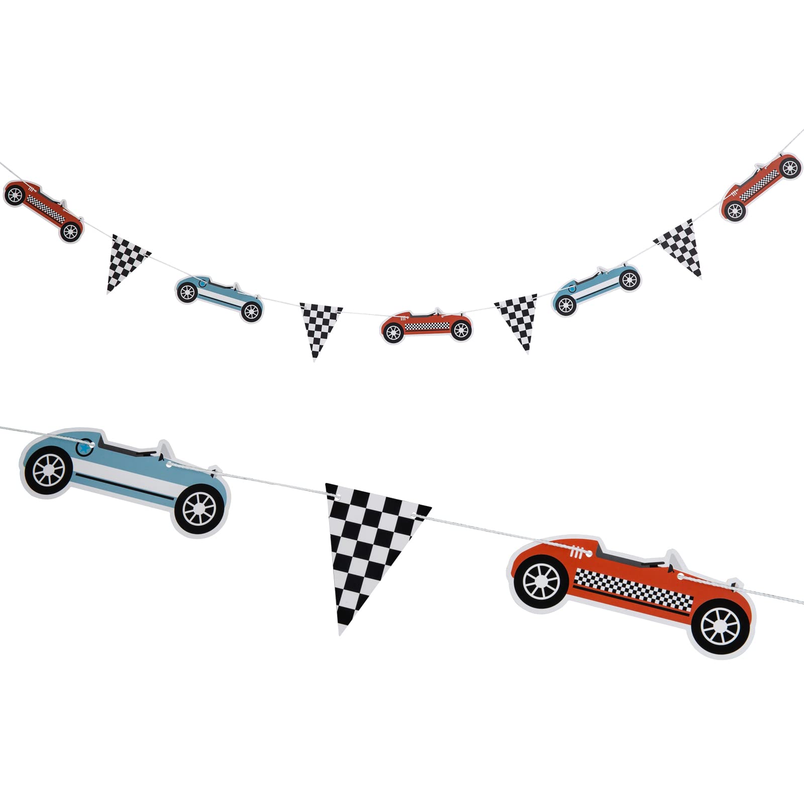 Retro Race Car Themed Birthday Banner,Race Car Party Decoration, Fast One Birthday Decoration for Boys,Two Fast Birthday,Boy Birthday Party Decorations,Race Car Checkered Banner