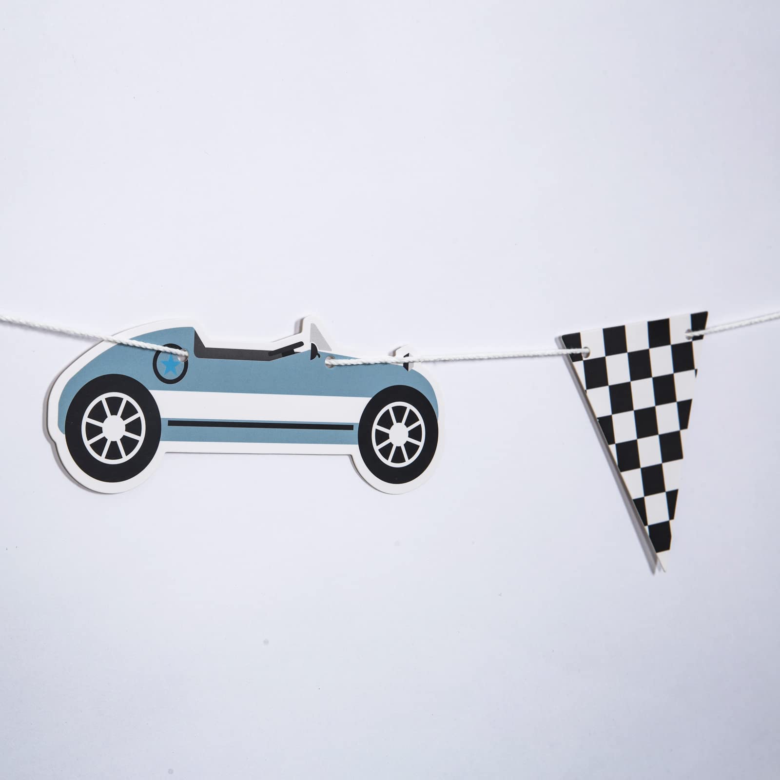 Retro Race Car Themed Birthday Banner,Race Car Party Decoration, Fast One Birthday Decoration for Boys,Two Fast Birthday,Boy Birthday Party Decorations,Race Car Checkered Banner