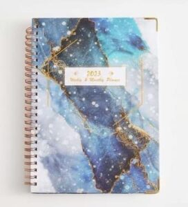 2023 planner - weekly & monthly planner 2023, january 2023 - december 2023, 8.4”x 6.1”, planner 2023 with gray marble cover