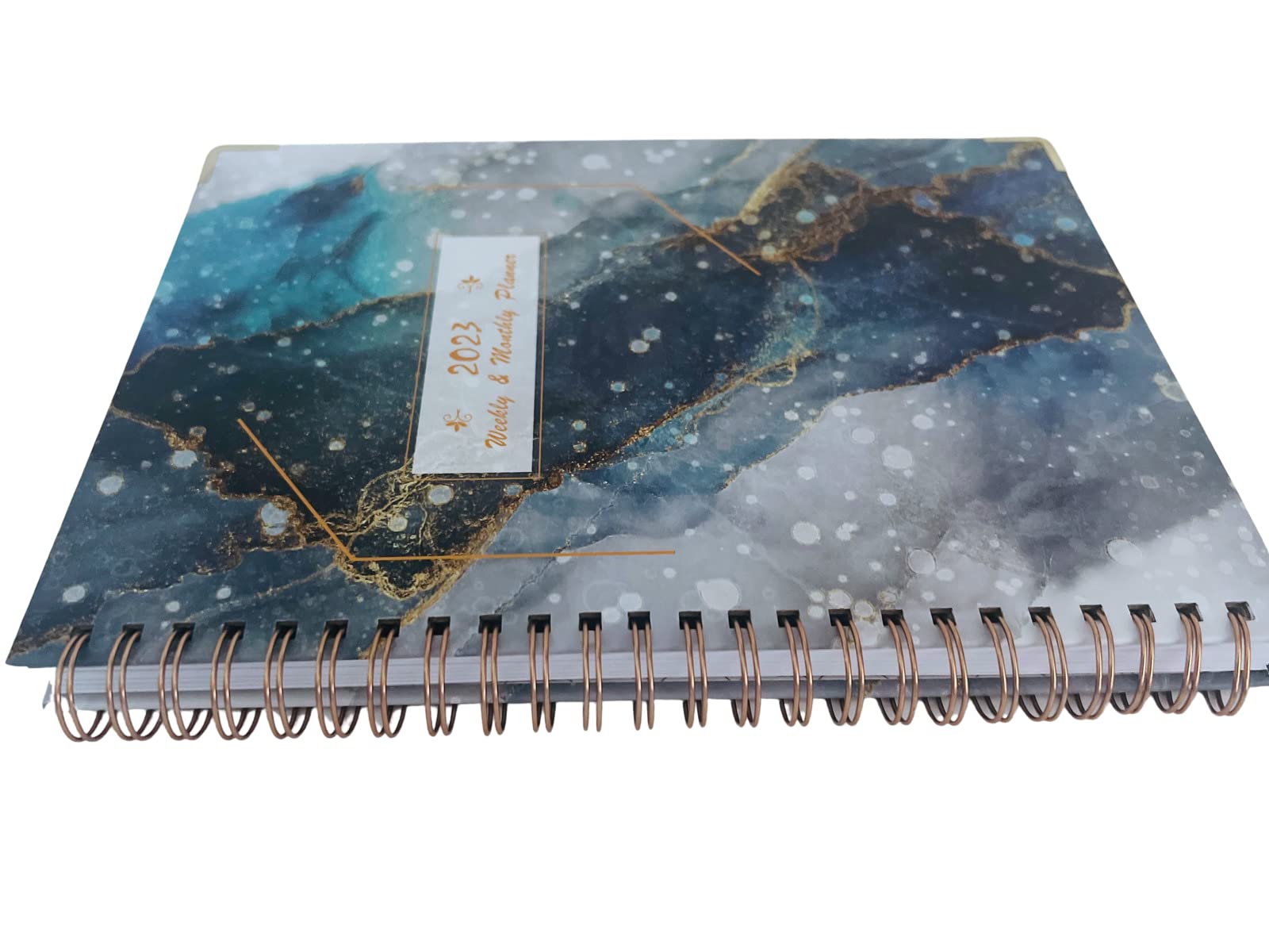 2023 Planner - Weekly & Monthly Planner 2023, January 2023 - December 2023, 8.4”x 6.1”, Planner 2023 with Gray Marble Cover