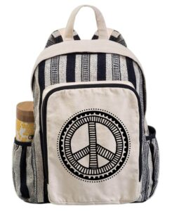 soul flower into the forest i go natural canvas backpack