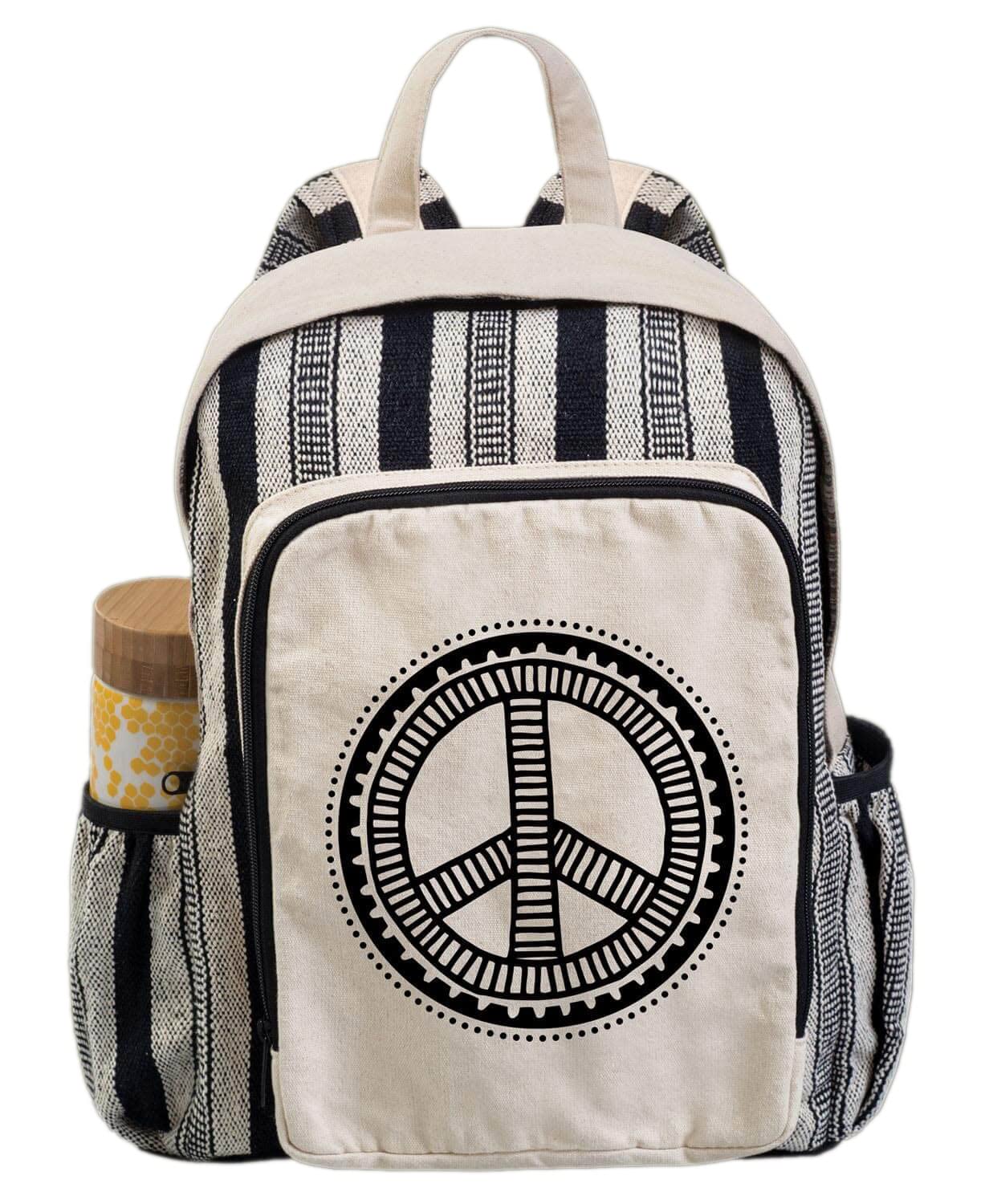 Soul Flower Into The Forest I Go Natural Canvas Backpack