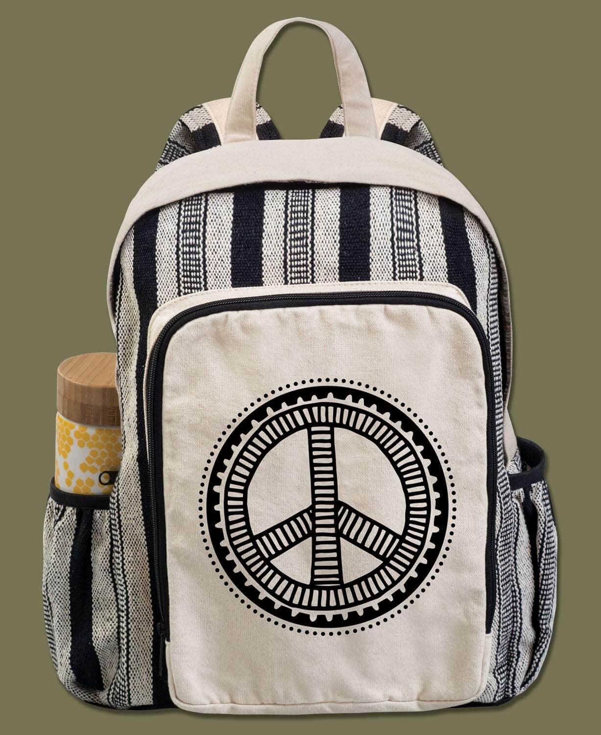 Soul Flower Into The Forest I Go Natural Canvas Backpack