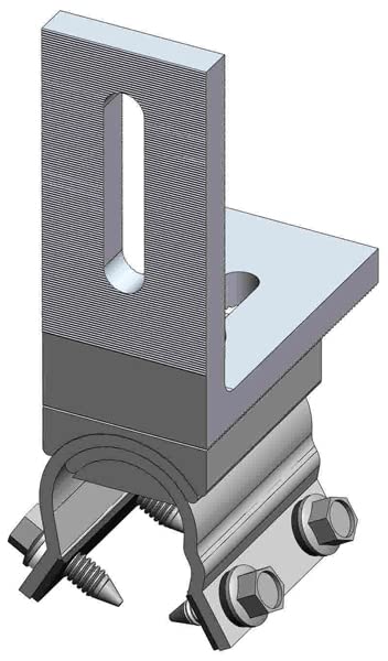 MageBracket RH with L Bracket R-Panel Trapezoidal Metal Roof Mounting Racking Rib Bracket Clamp for Solar Panel Module Installation