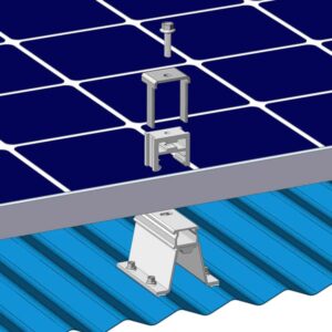 End Clamp MageBracket CL Mounting Kit for Solar Module Panel Mounting Racking Installation on Corrugated Metal Roof
