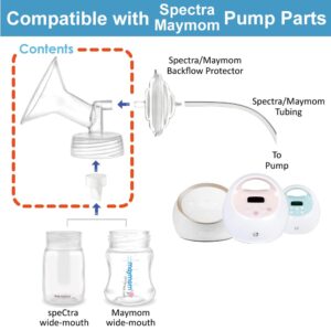 Maymom 19 mm Flange and Duckbill Compatible with Motif Luna/Spectra/Ameda MYA Pumps. Not Original Spectra Synergy Gold Pump Parts or Motif Accessories.