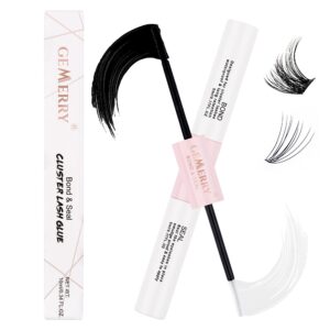 gemerry lash bond and seal cluster lash glue for individual lashes long retention 48-72 hours waterproof individual lash glue for lash clusters diy eyelash extensions glue at home