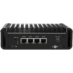 kikusenko firewall micro appliance, mini pc celeron j4125 quad core, 4 lntel i226-v 2.5g nics ports, aes-ni, barebone, soft router, vpn, 8gb ram 128gb ssd