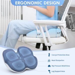 Car Seat Cushion,Office Chair Cushions Butt Pillow for Long Sitting Comfort,Memory Foam Coccyx Cushion for Tailbone Pain,Non-Slip& Ergonomic Sciatica&Back Pain Relief Driving Wheelchair Desk Chair Pad