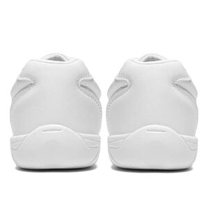 LANDHIKER Girls Cheer Shoes Womens Cheerleading White Dance Shoes Youth Sports Training Athletic Flats Lightweight Breathable Comfortable Tennis Kids Cheer Sneakers Size