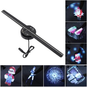 3D Hologram Fan, 3D Holographic Advertising Machine, 100-240V 16.5in Diameter 3D Advertising Player, 224 LED Light Beads for Store Business Store Shop Ba(#1)