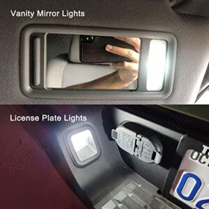 Xpismii 7 Piece 6000K White Tacoma LED Interior Light Kit Package Replacement for Toyota Tacoma 2005 2006 2007 2008 2009 2010 2011 2012 2013 2014 2015, with Placement Diagram and Install Tool