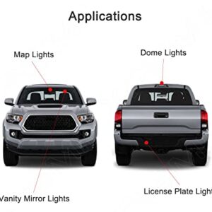 Xpismii 7 Piece 6000K White Tacoma LED Interior Light Kit Package Replacement for Toyota Tacoma 2005 2006 2007 2008 2009 2010 2011 2012 2013 2014 2015, with Placement Diagram and Install Tool