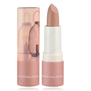 fusang matte nude lipstick,silky velvety long lasting non stick cup highly pigmented lip gloss set (nude)