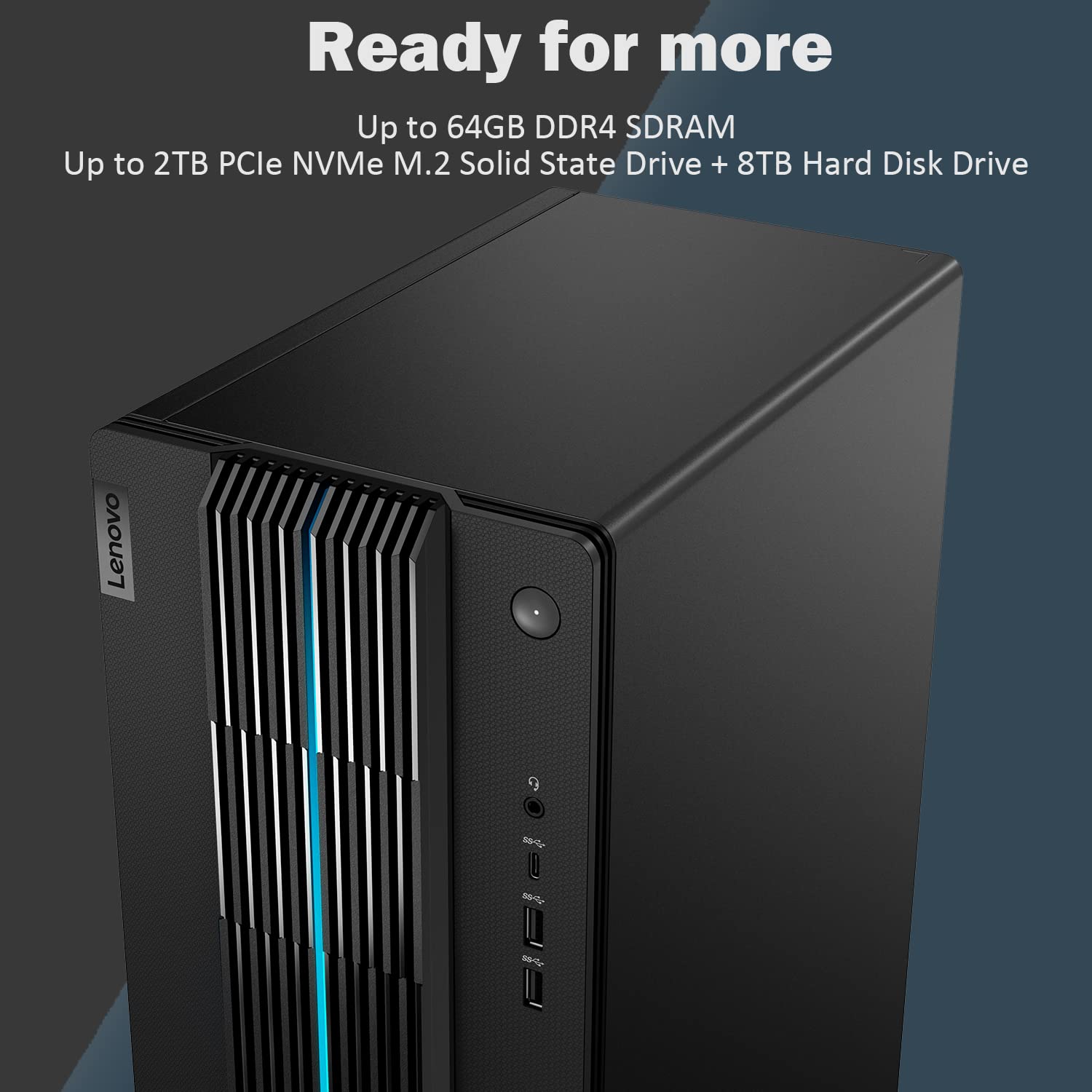 Lenovo IdeaCentre 5i Gaming Desktop, 12th Gen Intel Core i7-12700, Geforce RTX 3060, 16GB RAM, 1TB PCIe SSD + 2TB HDD, Wi-Fi 6, DisplayPort, HDMI, Windows 11 Home, Black