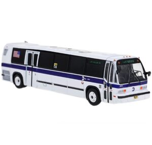 tmc rts transit bus mta new york 47 laguardia airport marine air term mta new york city bus series 1/87 diecast model by iconic replicas 87-0397