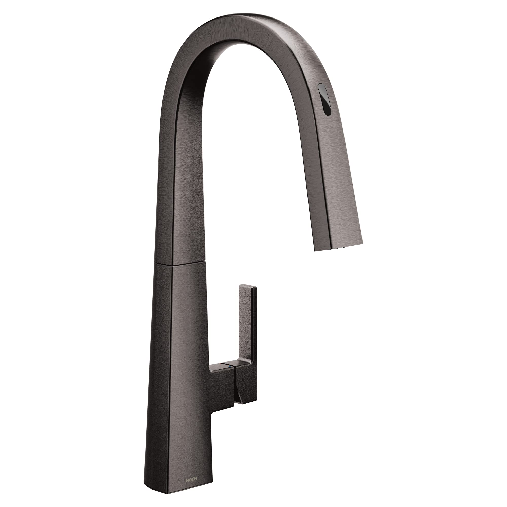 Moen Nio Black Stainless Smart Faucet Touchless Pull-Down Sprayer Kitchen Faucet with Voice and Motion Control, S75005EV2BLS