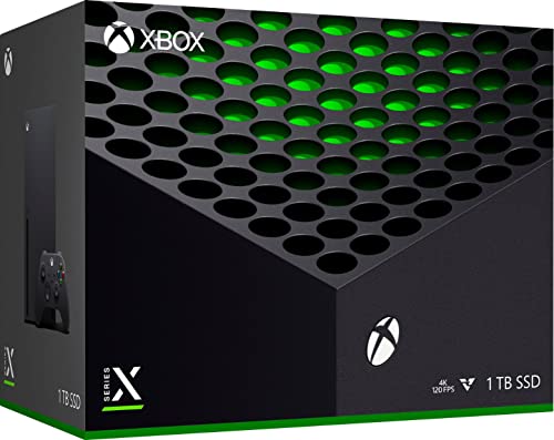 Microsoft Xbox Series X 1TB SSD Gaming Console - Additional Black Controller, 8X Cores Zen 2 CPU, 12 TFLOPS RDNA 2 GPU, 16GB DDR6 RAM, Up to 120 FPS, 8K HDR, 4K UHD Blu-Ray