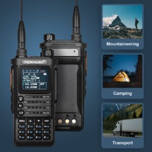 2nd Gen TIDRADIO TD-H8 Ham Radio 10Watt 2500mAh Battery Capacity Solid Performance Handheld Two-Way Radio Wireless Programming Module with Repeater List