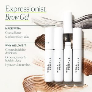 Well People Expressionist Brow Gel, Conditioning Gel For Thickening & Filling In Brows, Creates Fuller-looking Brows, Vegan & Cruelty-free, Warm Brown