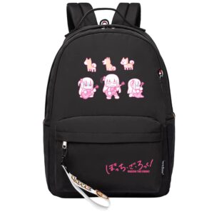 tpstbay bocchi the rock! kawaii packsack cartoon bookbag women waterproof travel backpack cute daypack,black(29)